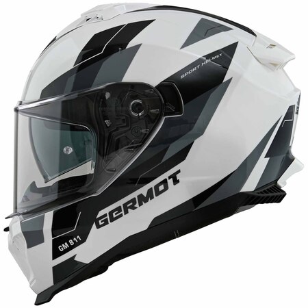Preview: Germot Helm | GM 811 | weiß/schwarz-anthrazit