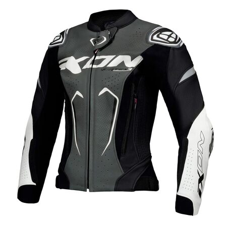 Ixon | Lederjacke | Vortex 3 | Damen | schwarz/anthrazit/weiß