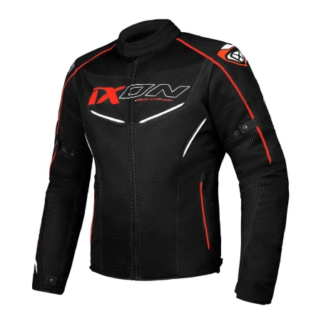 Ixon Textiljacke Flicker Herren, schwarz/weiß/rot - Größe S