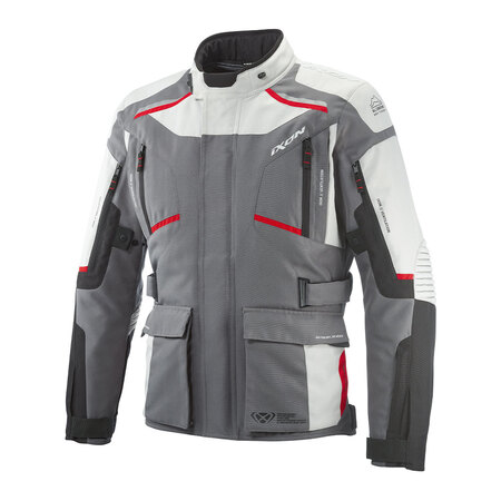 Ixon | Textiljacke | Midgard | Herren | grau/schwarz/rot