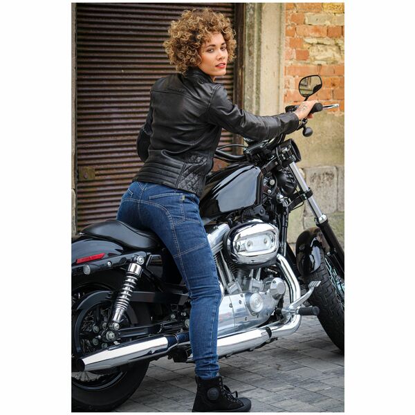 Trilobite Damen Motorradhose Jeans Allshape Daring Fit L32 26 2063-Daring Blau 