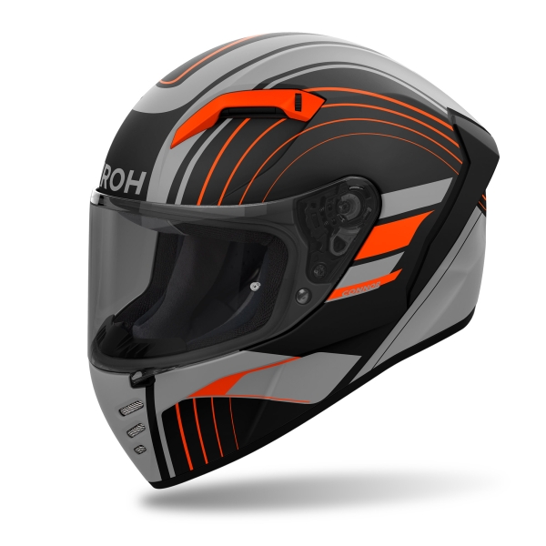 Airoh Helm | Connor | Achieve | matt-schwarz/grau-orange