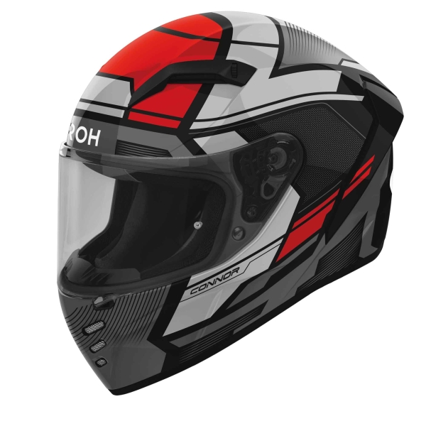 Airoh Helm | Connor | Ego | schwarz/grau-rot