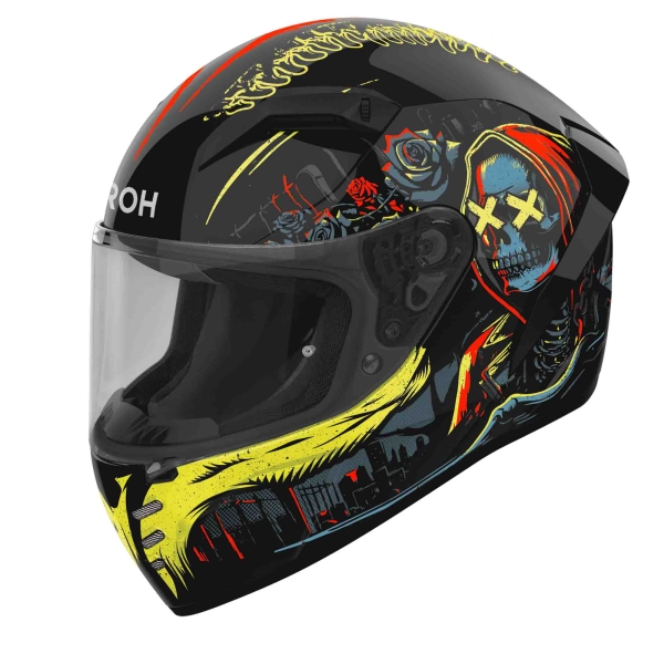 Airoh Helm | Connor | Doubleface | schwarz/fluo-gelb-rot-blau