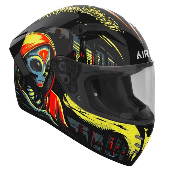 Airoh Helm | Connor | Doubleface | schwarz/fluo-gelb-rot-blau