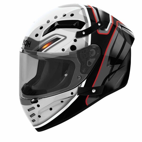 Airoh Helm | Connor | Masker | schwarz/grau-rot