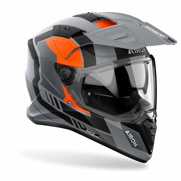 Airoh Helm | Bandit | Horn | matt-grau/schwarz-orange