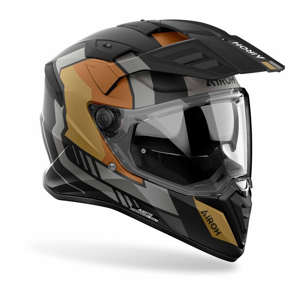 Airoh Helm | Bandit | Horn | matt-schwarz/grau-gold