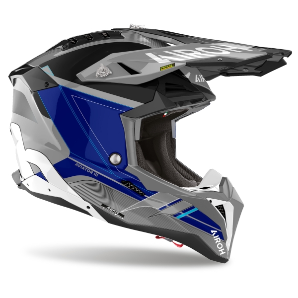Airoh Helm | Aviator 3 | Saber | grau/schwarz-blau