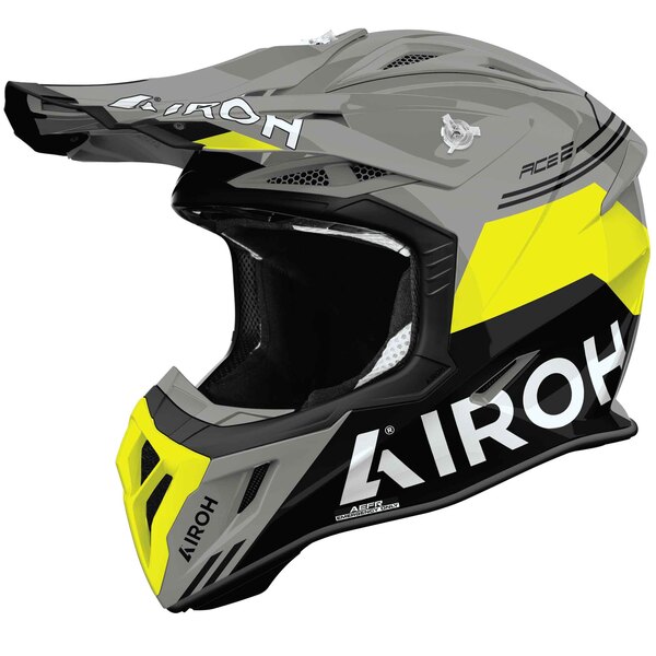Airoh Helm | Aviator Ace 2 | Fury | grau/schwarz-fluo-gelb