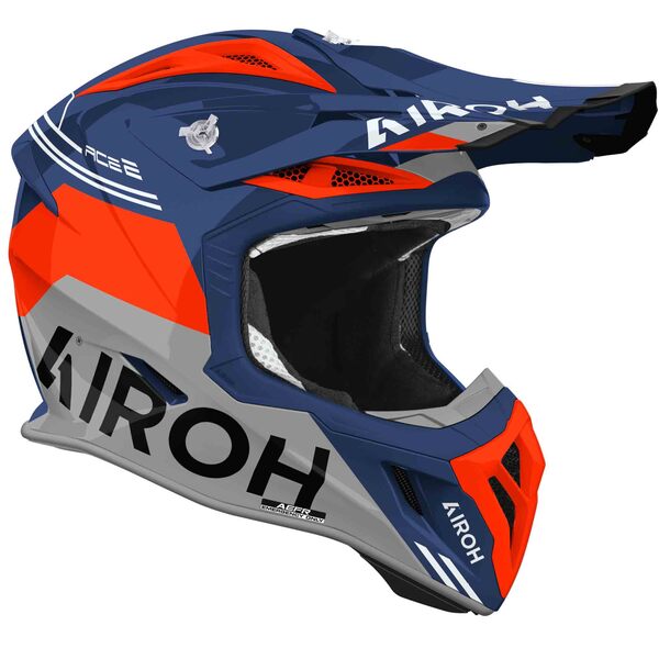 Airoh Helm | Aviator Ace 2 | Fury | grau/blau-fluo-orange