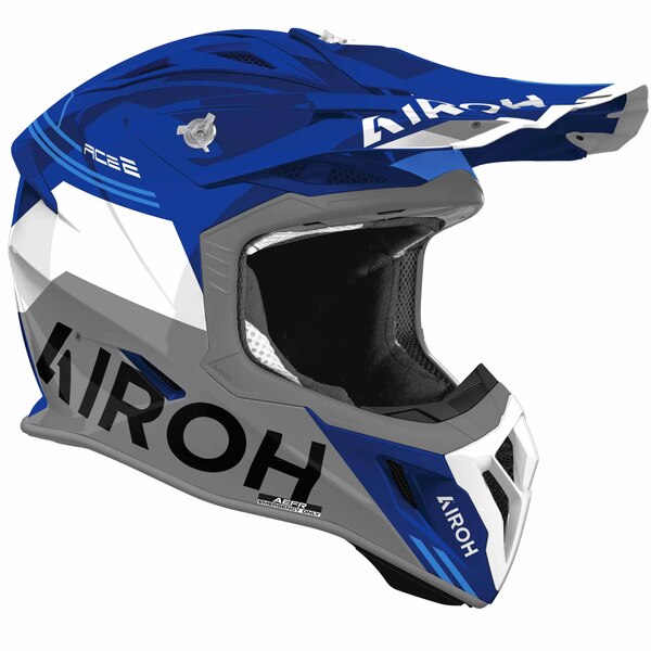 Airoh Helm | Aviator Ace 2 | Fury | grau/blau-weiß