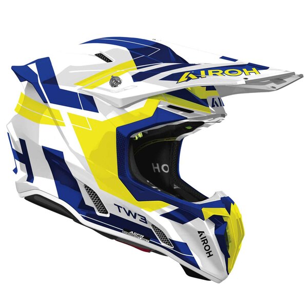 Airoh Helm | Twist 3 | Dynasty | weiß/blau-fluo-gelb