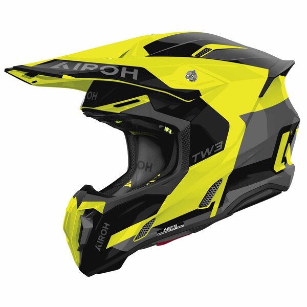 Airoh Helm | Twist 3 | Fancy | schwarz/grau-fluo-gelb