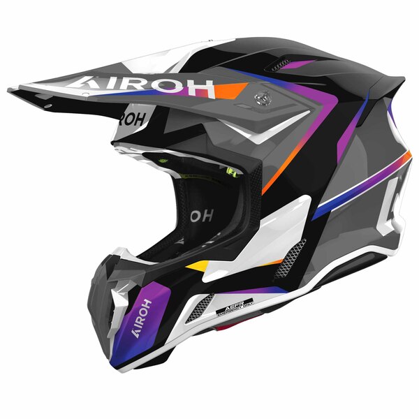 Airoh Helm | Twist 3 | Hustle | grau/schwarz-multi