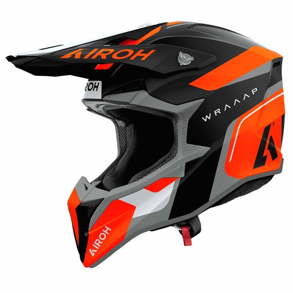 Airoh Helm | Wraaap | Conquer | matt-schwarz/grau-fluo-orange