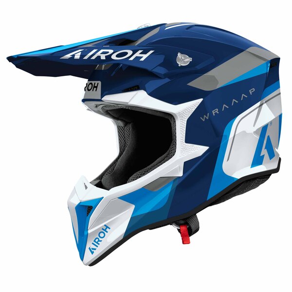 Airoh Helm | Wraaap | Conquer | blau/weiß-schwarz