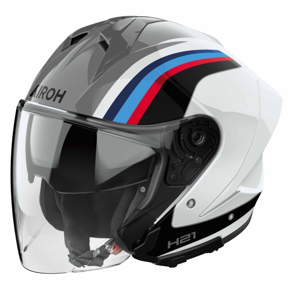 Airoh Helm | H 21 | Arrow | weiß/grau-blau-rot
