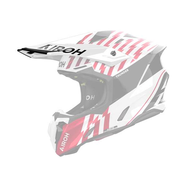 Airoh | Schild | Twist 3 | Thunder | weiß/schwarz-rot