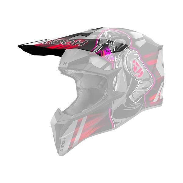 Airoh | Schild | Wraaap | Cyber | matt-schwarz/grau-rot