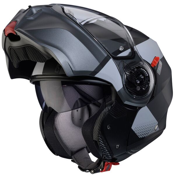 Caberg Helm | Duke Evo | Indy | matt-schwarz/gun metallic-grau