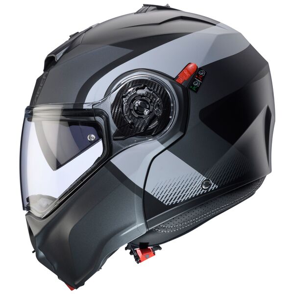 Caberg Helm | Duke Evo | Indy | matt-schwarz/gun metallic-grau