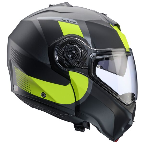 Caberg Helm | Duke Evo | Indy | matt-gun metallic/schwarz-fluo-gelb