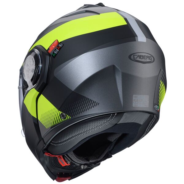 Caberg Helm | Duke Evo | Indy | matt-gun metallic/schwarz-fluo-gelb