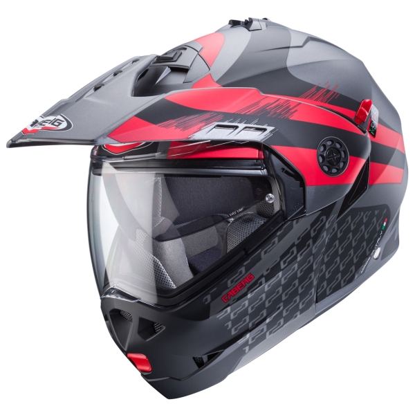 Caberg Helm | Tourmax X | Sarabe | matt-gun metallic/schwarz-rot