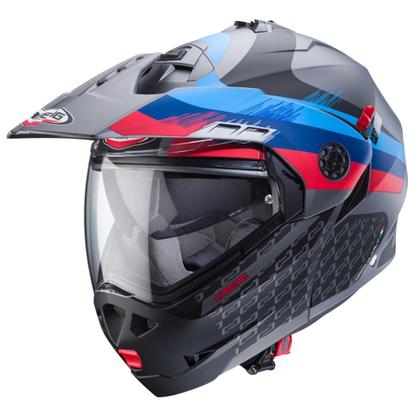 Caberg Helm | Tourmax X | Sarabe | matt-gun metallic/schwarz-blau-rot