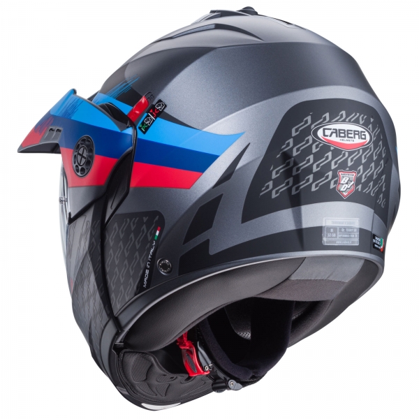 Caberg Helm | Tourmax X | Sarabe | matt-gun metallic/schwarz-blau-rot