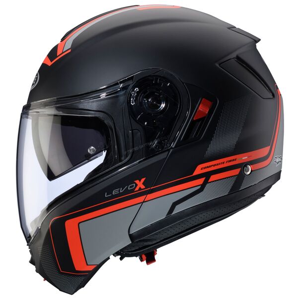 Caberg Helm | Levo X | Elite | matt-schwarz/anthrazit-rot