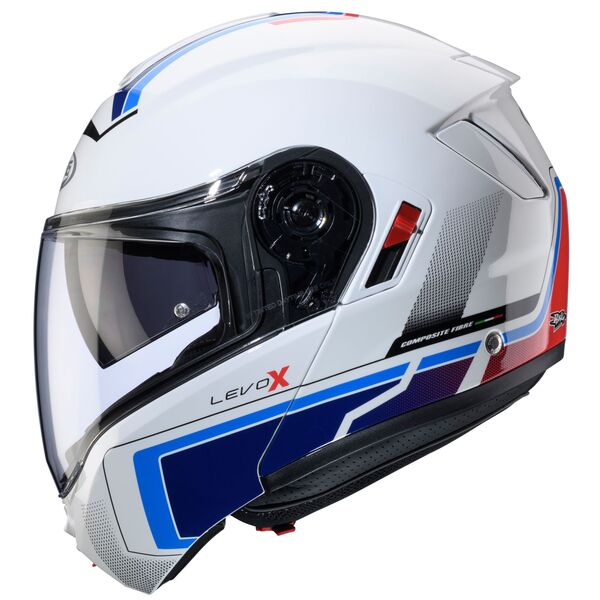 Caberg Helm | Levo X | Elite | weiß/blau-rot