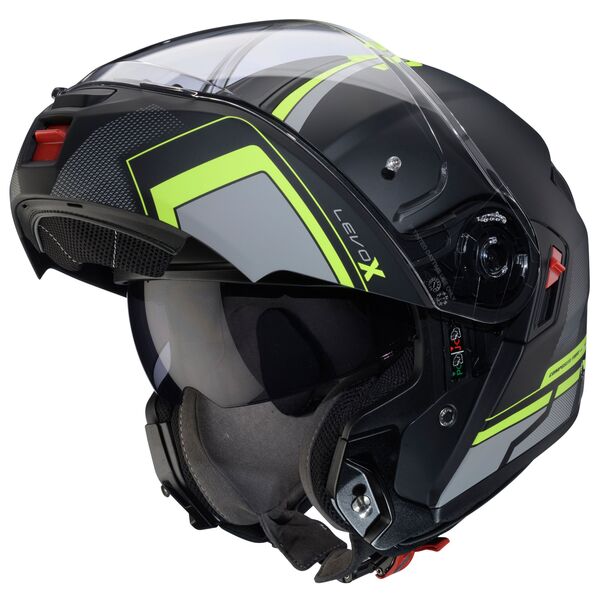 Caberg Helm | Levo X | Elite | matt-schwarz/anthrazit-fluo-gelb