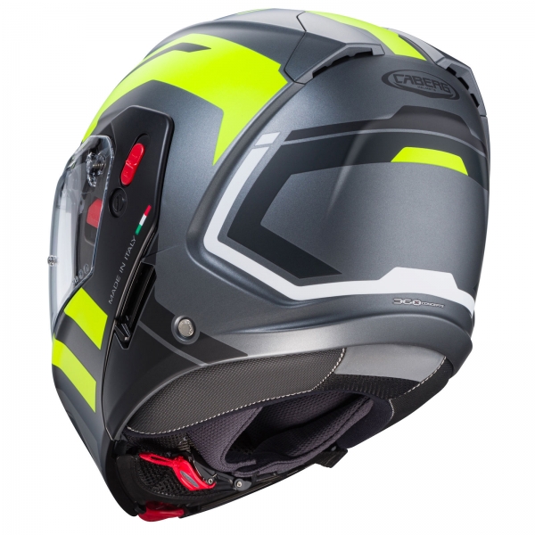 Caberg Helm | Horus X | Road | matt-gun metallic/schwarz-fluo-gelb