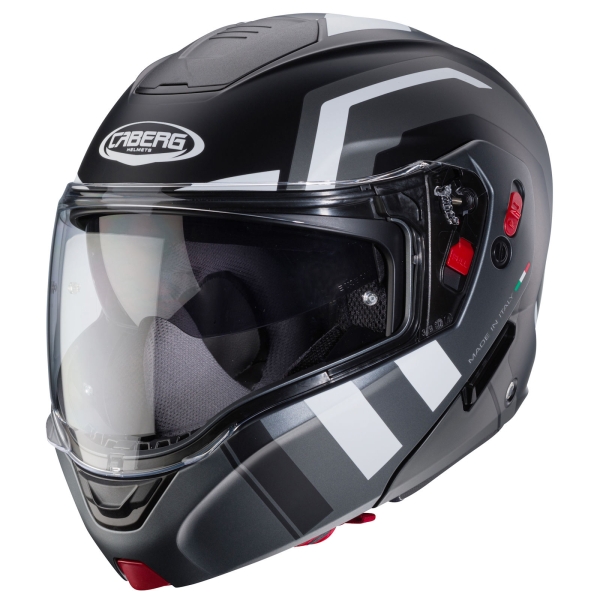 Caberg Helm Horus X Road matt-schwarz/gun-metallic-weiß