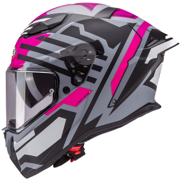Caberg Helm | Drift Evo II | Horizon | matt-grau/schwarz-Fuchsia