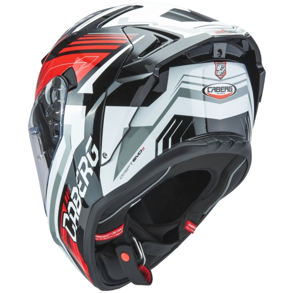 Caberg Helm | Drift Evo II | Jamara | schwarz/weiß-rot