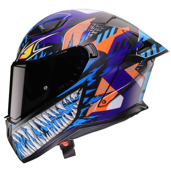 Caberg Helm | Drift Evo II | Nobo | matt-schwarz/blau-lila-fluo-orange