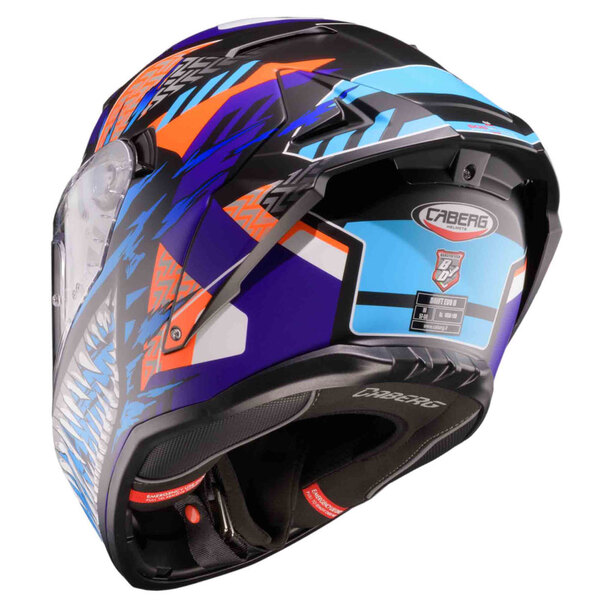 Caberg Helm | Drift Evo II | Nobo | matt-schwarz/blau-lila-fluo-orange