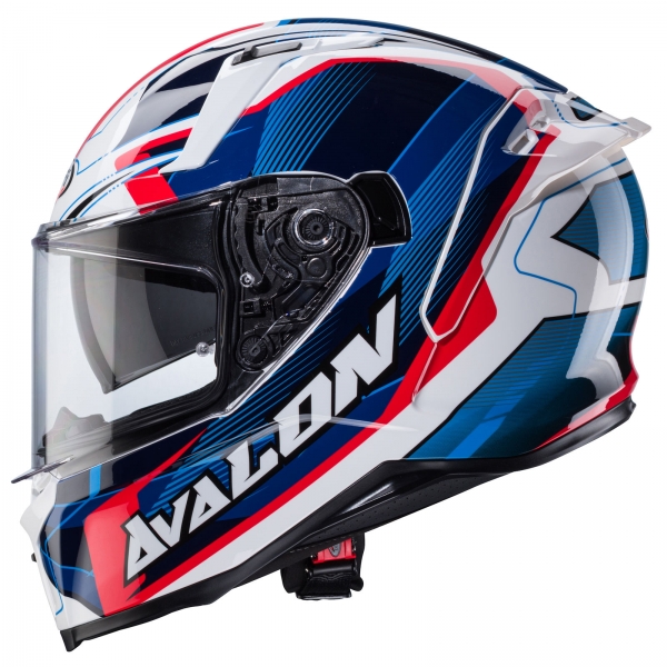 Caberg Helm | Avalon X | Optic | weiß/blau-rot