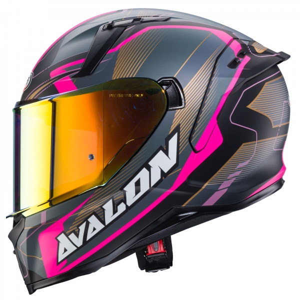 Caberg Helm | Avalon X | Optic | matt-schwarz/grau-Fuchsia