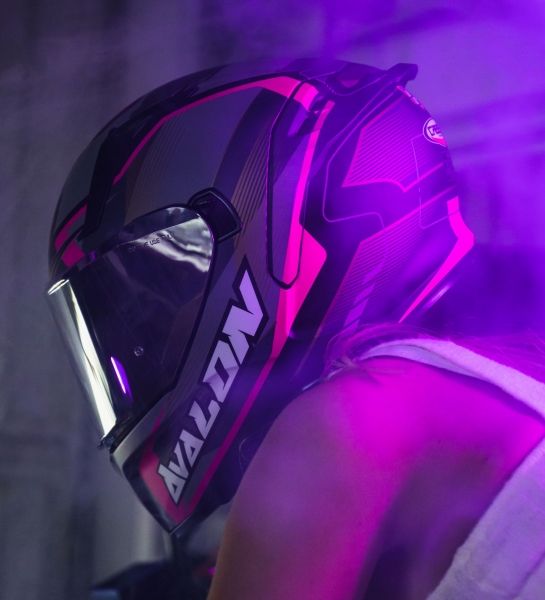 Caberg Helm | Avalon X | Optic | matt-schwarz/grau-Fuchsia