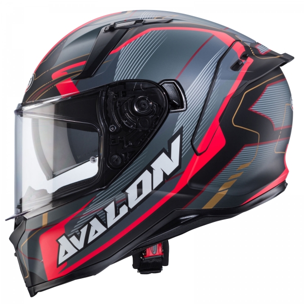 Caberg Helm | Avalon X | Optic | matt-schwarz/grau-rot