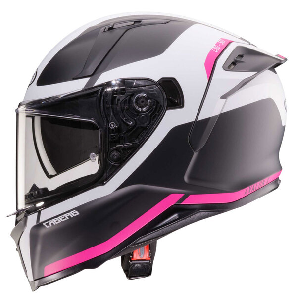 Caberg Helm | Avalon X | Pure | matt-schwarz/weiß-fluo-Fuchsia