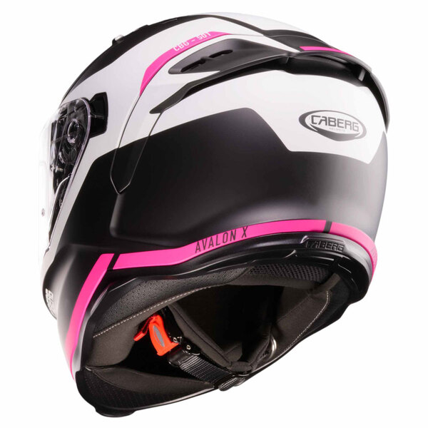 Caberg Helm | Avalon X | Pure | matt-schwarz/weiß-fluo-Fuchsia