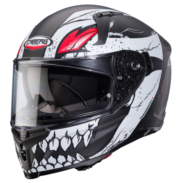 Caberg Helm | Avalon X | Punk | matt-grau/schwarz-rot