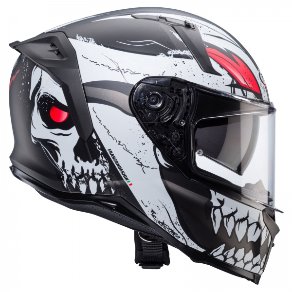Caberg Helm | Avalon X | Punk | matt-grau/schwarz-rot