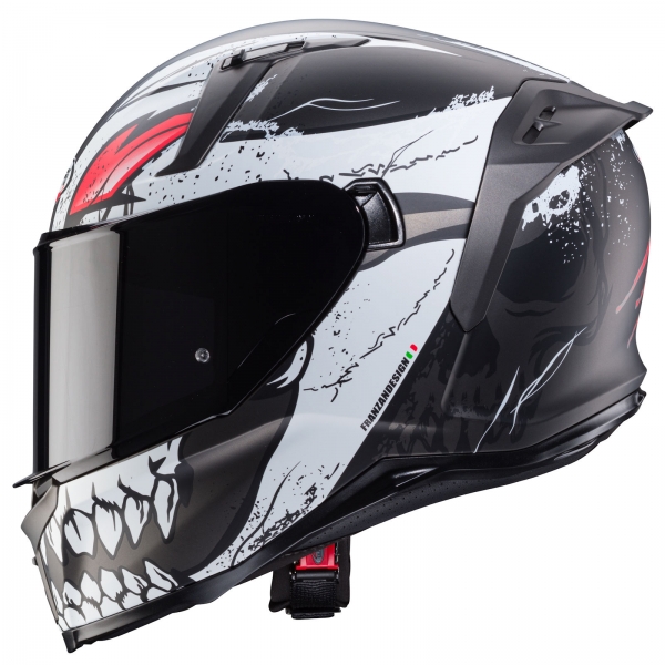 Caberg Helm | Avalon X | Punk | matt-grau/schwarz-rot