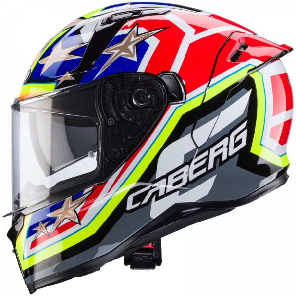 Caberg Helm | Avalon X | Track | schwarz/fluo-gelb-rot-blau